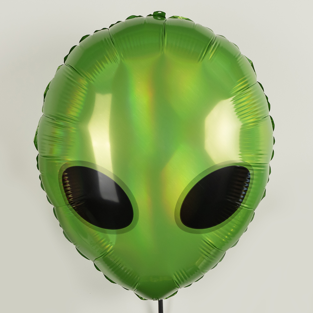 Шар (23''/58 см) Фигура, Инопланетянин, Голография, 1 шт.