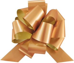 Бант Шар, Бронза, Матовый металл, 13 см, 1 шт. в упак. 