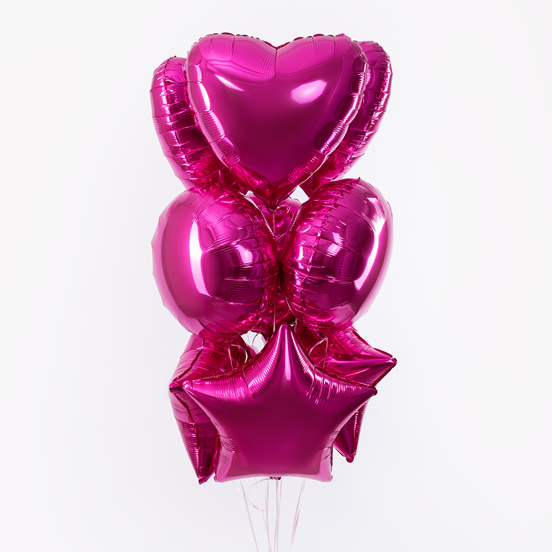 Шар (18''/46 см) Сердце, Фуше, 1 шт.