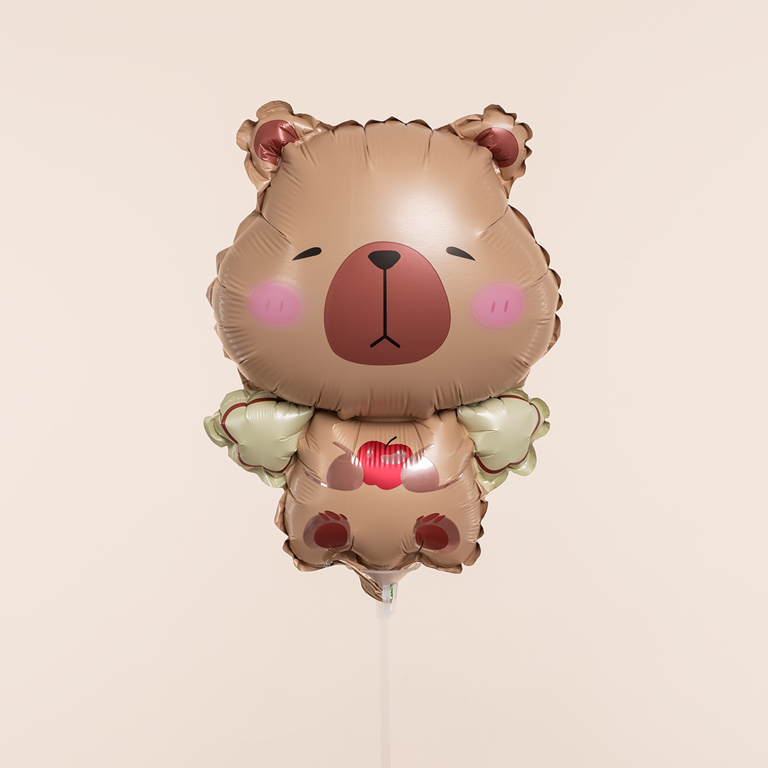 Шар с клапаном (15''/38 см) Мини-фигура, Капибара с крылышками, 1 шт.