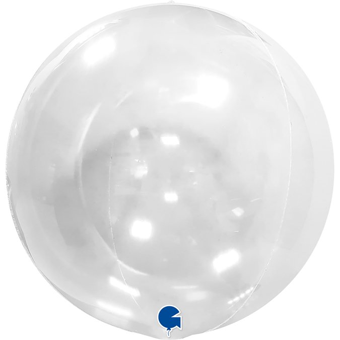 Шар (18''/46 см) Сфера, Deco Bubble, Прозрачный, Кристалл, 1 шт.