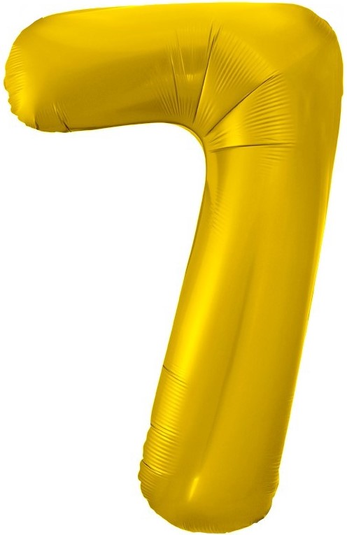 Шар (34''/86 см) Цифра, 7, Золото, 1 шт. в уп.
