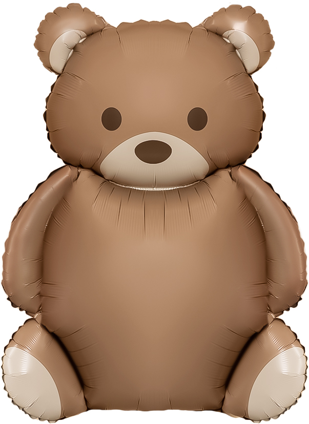 Шар (35''/89 см) Фигура, Мишка, Сатин, 1 шт.