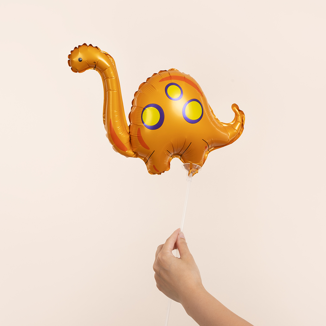 Шар с клапаном (17''/43 см) Мини-фигура, Динозавр Бронтозавр, 5 шт. в уп.