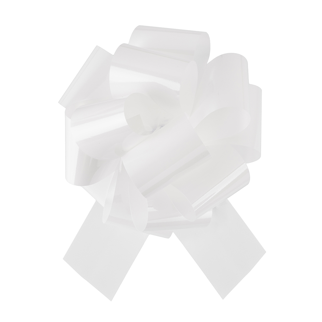 Бант Шар, Белый, Лаковый, 21 см, 1 шт. в упак.  Бант Шар, Белый, Лаковый, 21 см, 1 шт. в упак.