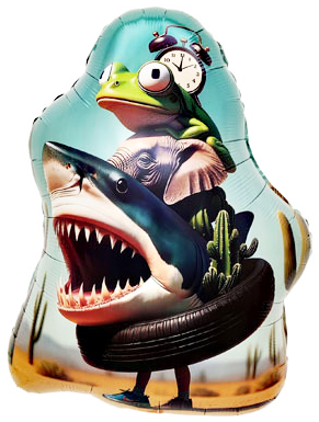 Шар (27''/69 см) Фигура, Мемы, Дизайн №2, 1 шт.