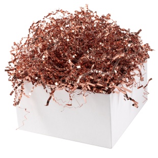 Наполнитель для коробок, Подарочная Классика, ПП, Розовое Золото, Металлик, 50 г.