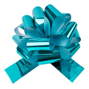 Бант Шар, Морская лазурь, Металлик, 21 см, 1 шт. в упак. 