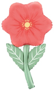 Шар (38''/97 см) Цветок, Нежный анемон, Розовый, 1 шт.