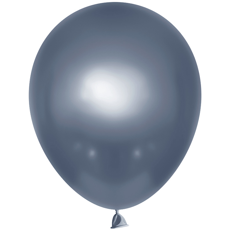 Шар (12''/30 см), Ретро, Полуночно-синий, хром, 50 шт.