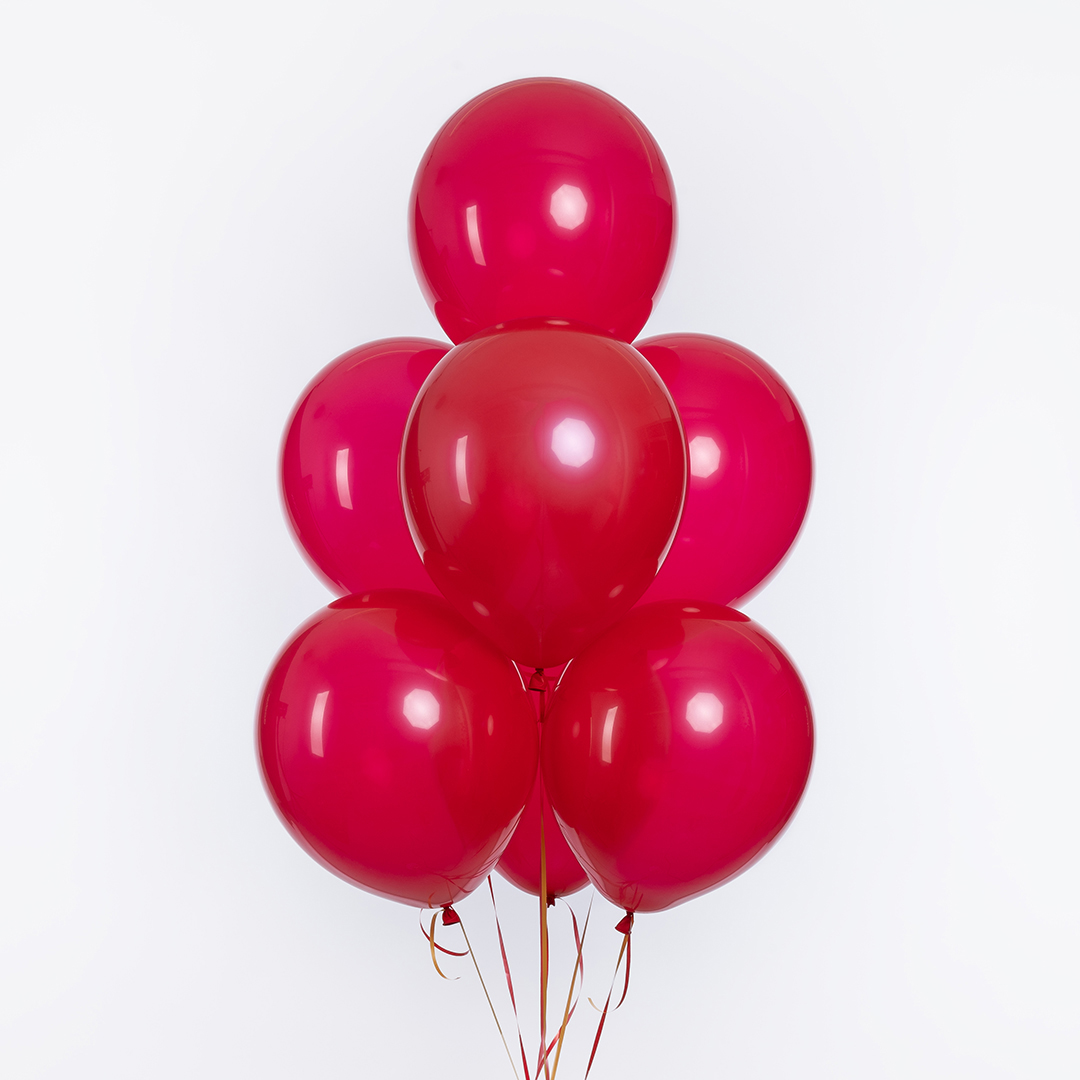 Шар (12''/30 см), Красный, лайт, пастель, 100 шт.