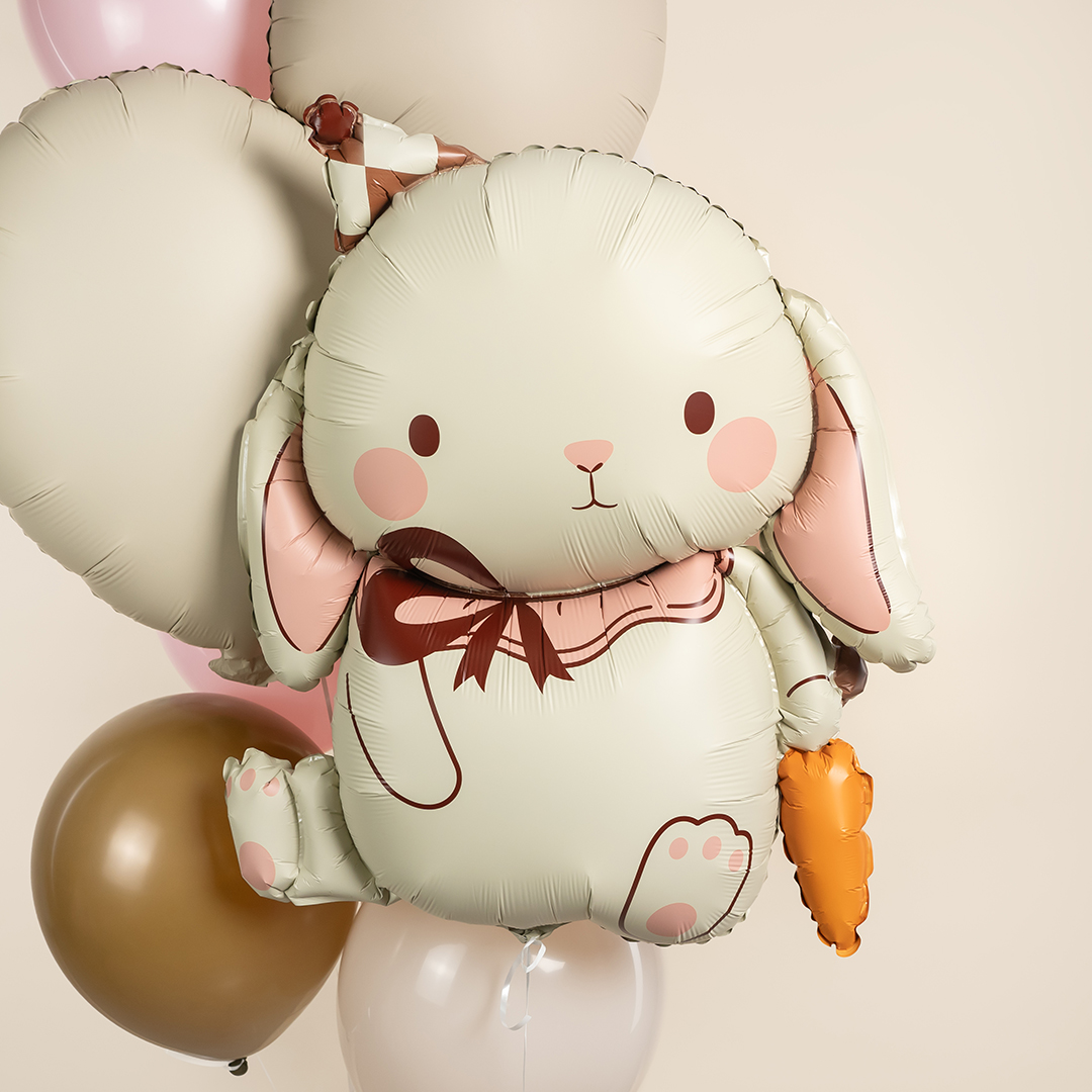 Шар (35''/89 см) Фигура, Зайка в колпачке, 1 шт. в уп.