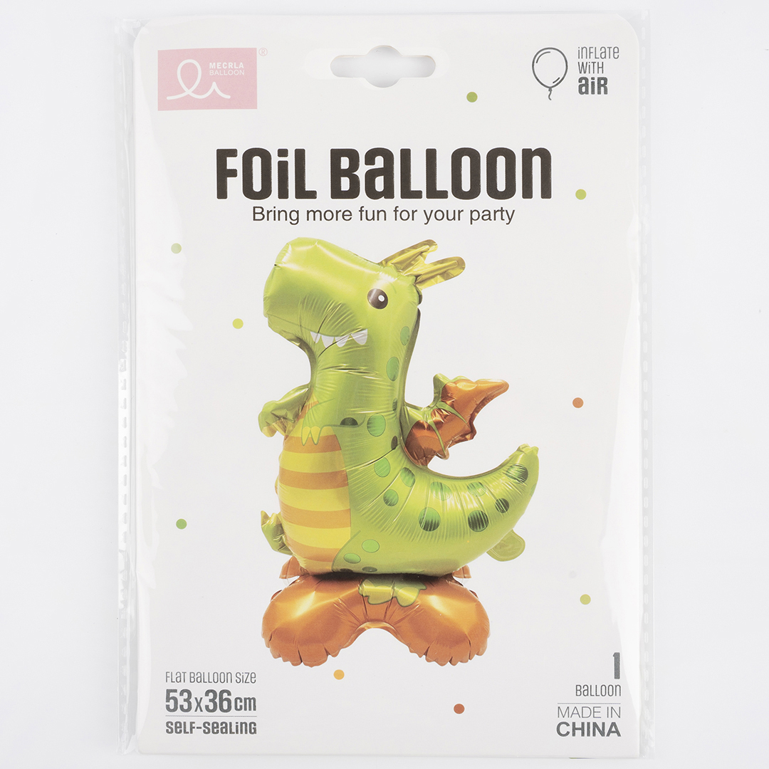 Шар 3D (21''/53 см) Фигура на подставке, Динозавр, 1 шт. в уп.