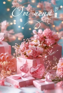 Открытка, От меня (подарки с любовью), 12,2*18,2 см, 10 шт.