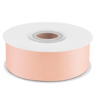Лента атласная (2,5 см*22,85 м) Нежный персик, 1 шт.