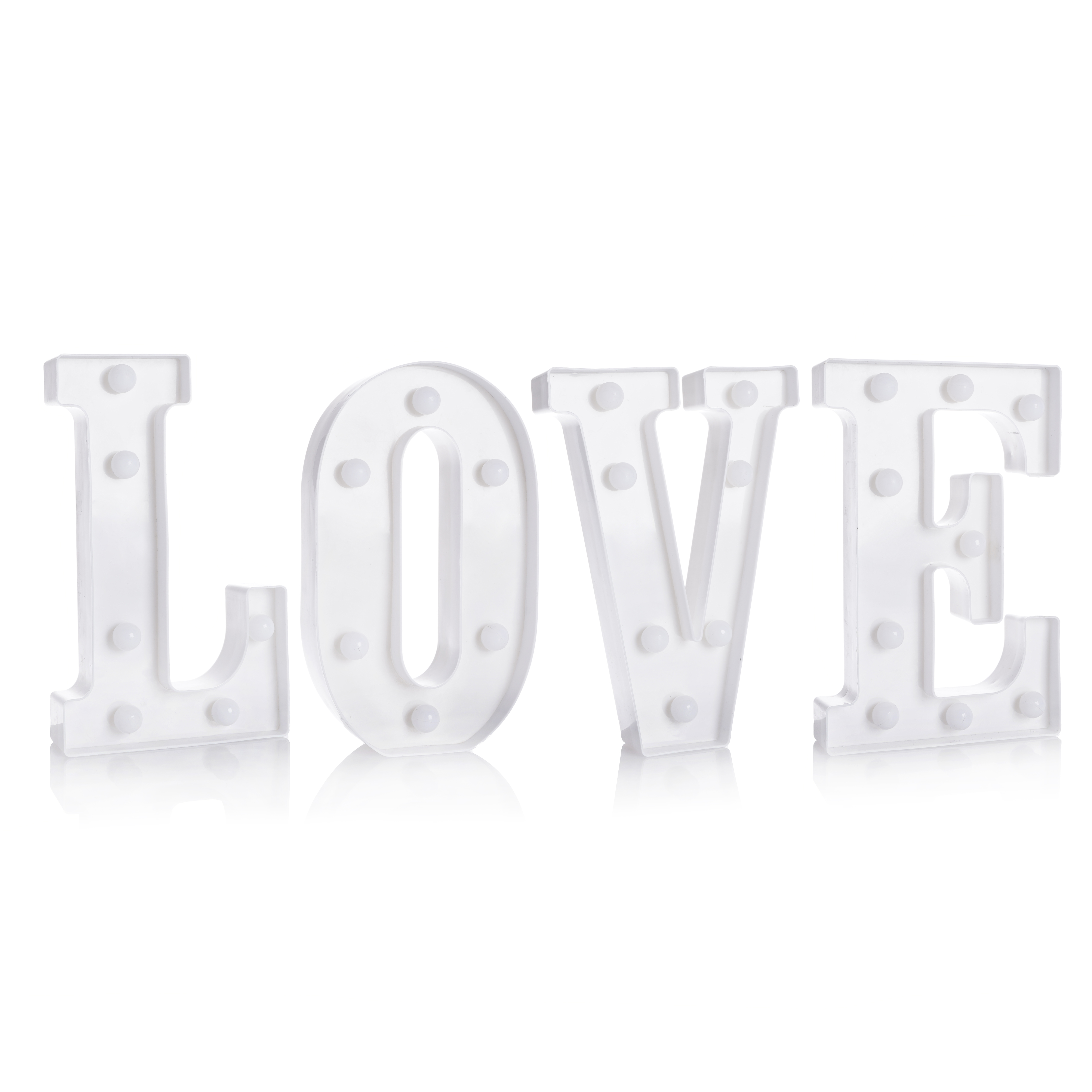 Набор световых фигур Love, 21 см. Белый, 1 шт. Набор световых фигур Love, 21 см. Белый, 1 шт.