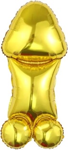 Шар (39''/99 см) Фигура, Мистер Пи-Пи, Дизайн НЮ, Золото, 1 шт.