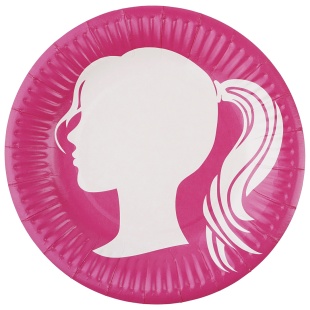 Тарелки (7''/18 см) Красотка, Розовый, 6 шт.