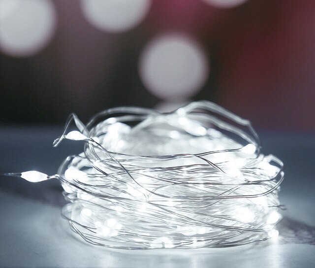 Светодиодная гирлянда, Роса 50 Led, IP14, 5 м. Белый, 1 шт.