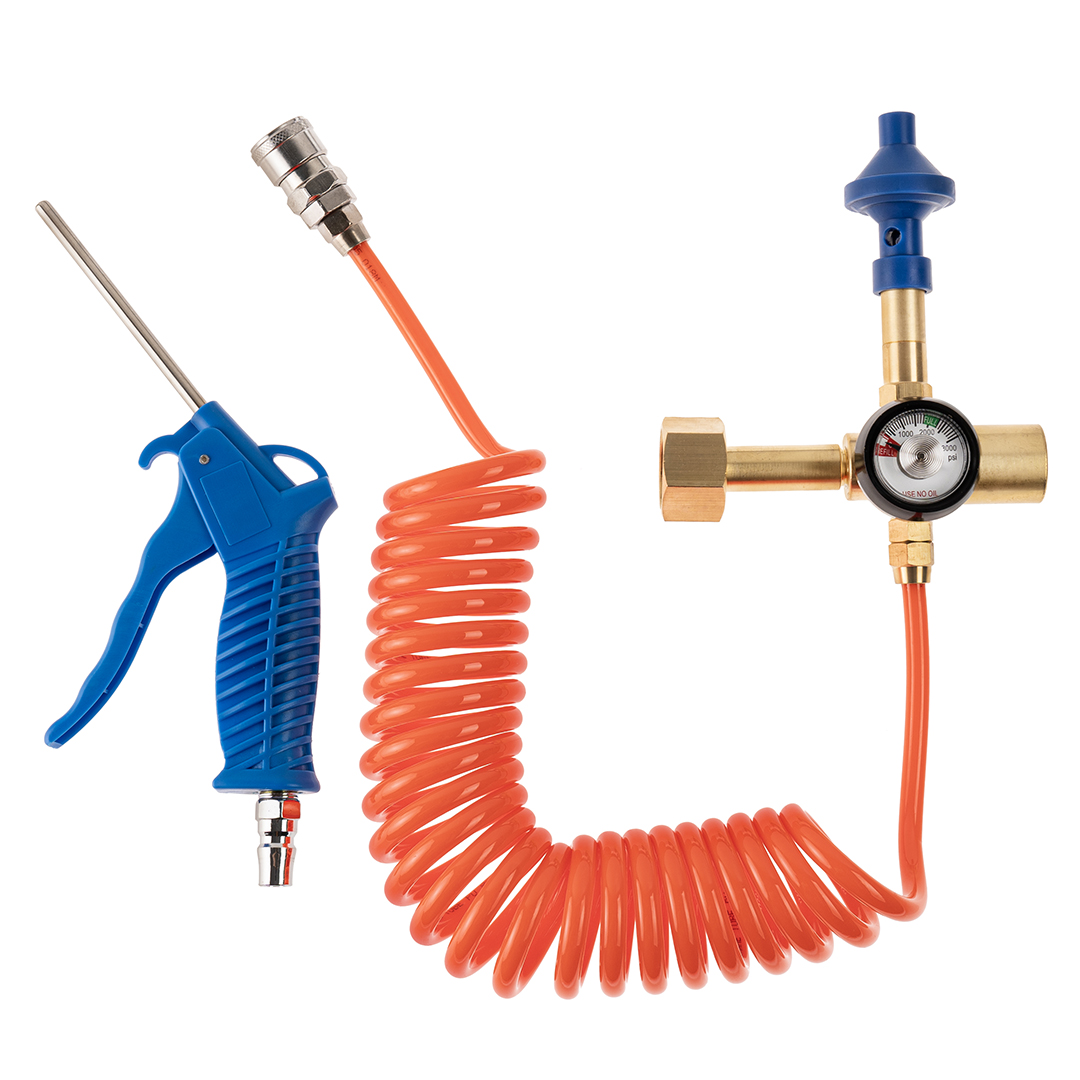 Насадка с клапаном гелий/воздух 60/40, манометром и пистолетом с гибким удлинителем, 1 шт.