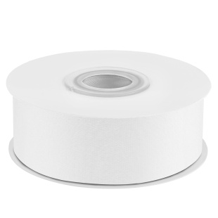 Лента атласная (2,5 см*22,85 м) Белый, 1 шт.