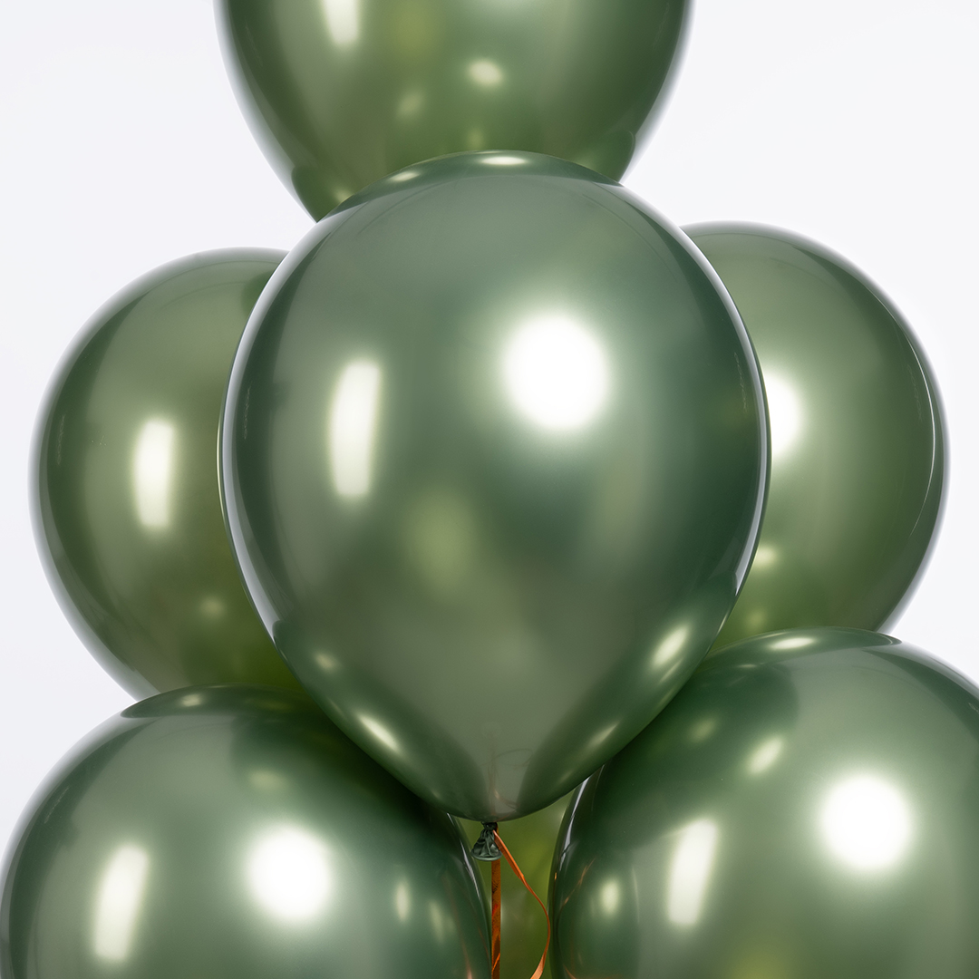 Шар (12''/30 см), Ретро, Авокадо, хром, 50 шт.