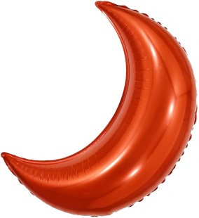 Шар (28''/71 см) Фигура, Полумесяц, Красный, 1 шт.