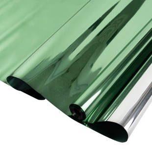 Упаковочная пленка 40мкм (0,7*8 м) Цветной металл, Лазерные точки, Зеленый, 1 шт.