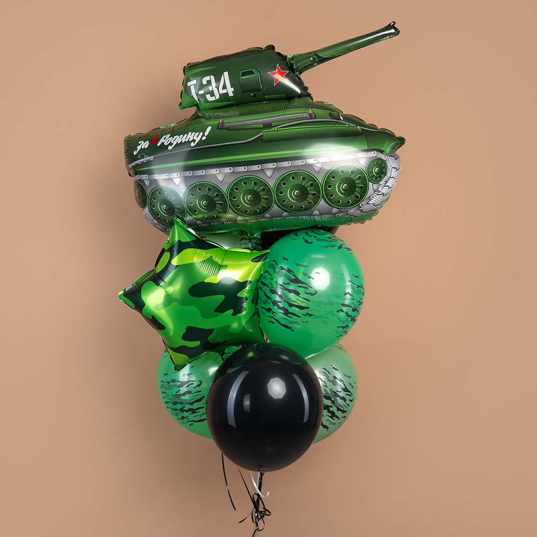 Шар (18''/46 см) Звезда, Камуфляж, 1 шт.