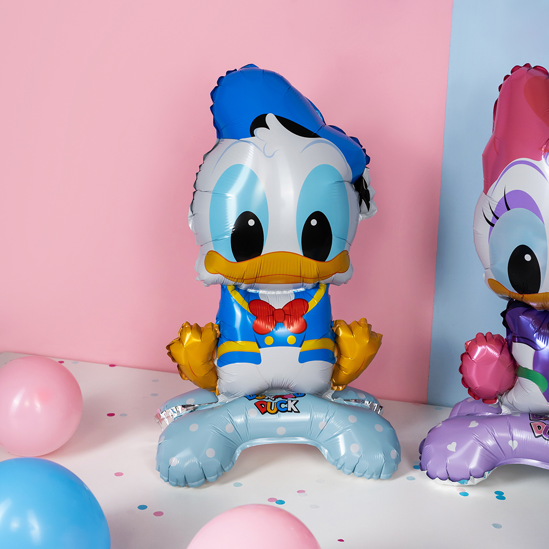 Шар 3D (24''/61 см) Фигура на подставке, Утенок Дак, 1 шт. в уп.