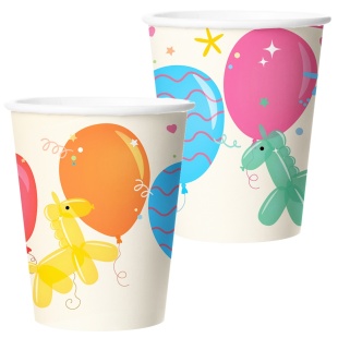 Стаканы (250 мл) Собачки из воздушных шаров, 6 шт.