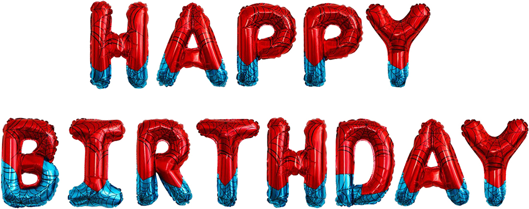 Набор шаров-букв (16''/41 см) Мини-Надпись "Happy Birthday", Героическая тема, 1 шт. в уп.