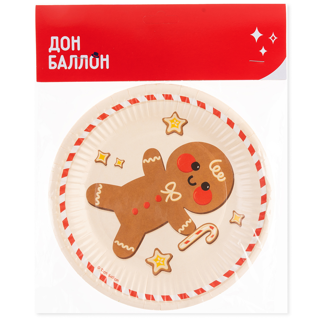 Тарелки (7''/18 см) Пряничный человечек, 6 шт. Тарелки (7''/18 см) Пряничный человечек, 6 шт.