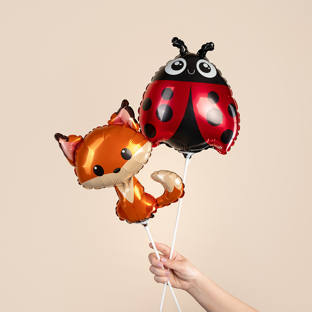 Шар (11''/28 см) Мини-фигура, Божья коровка, 1 шт.