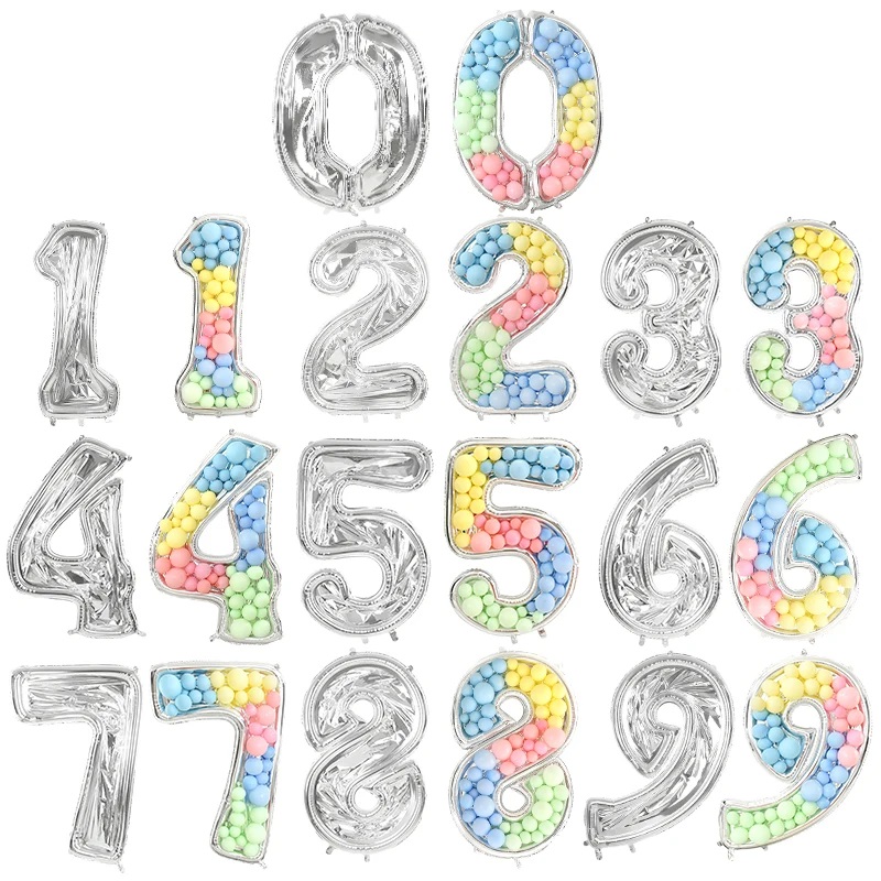 Шар (65''/165 см) Цифра, 8 Каркасная, 1 шт. в уп.