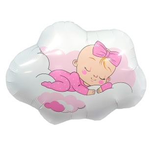 Шар (26''/66 см) Фигура, Малышка в облаках, 1 шт. в уп.