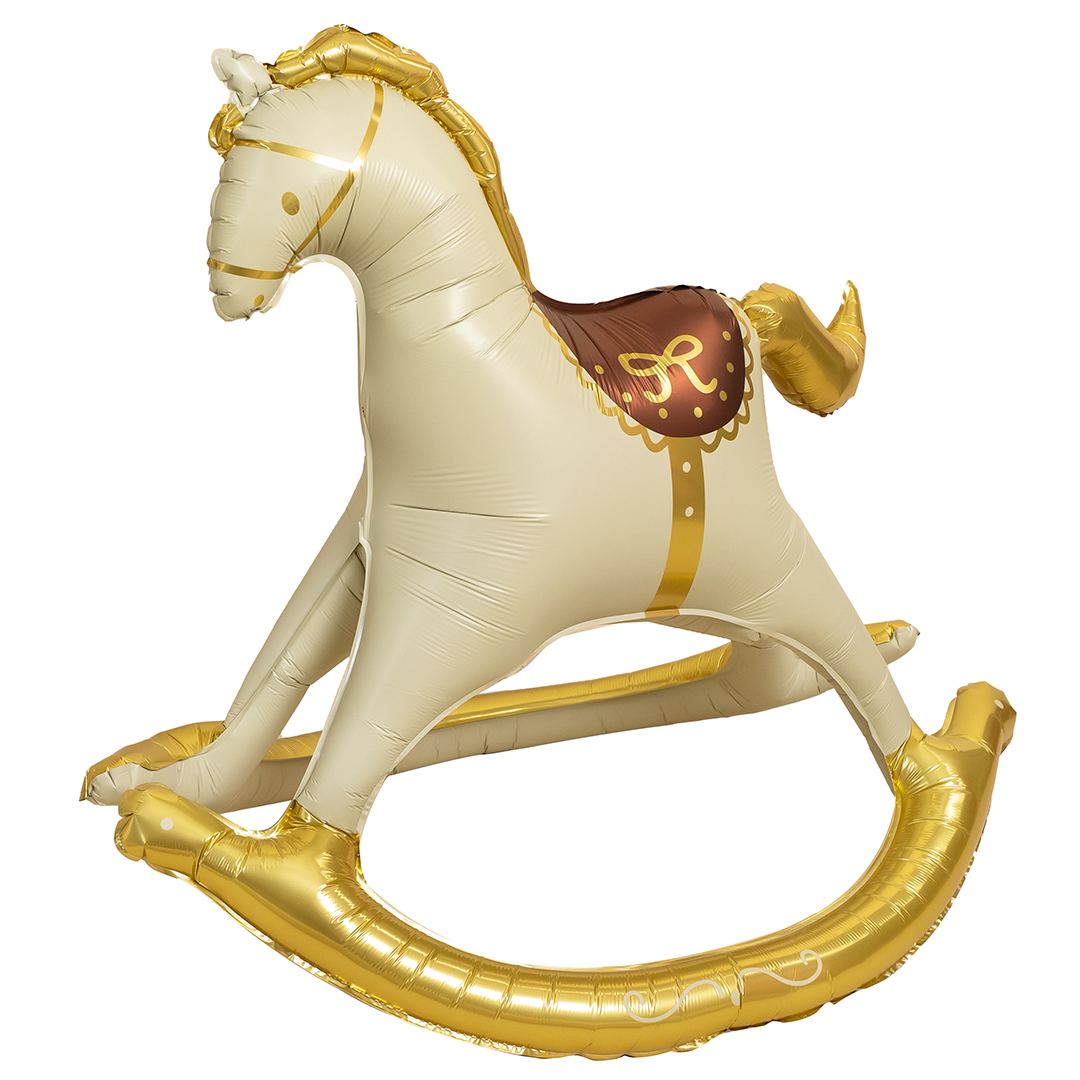 Шар (43''/109 см) Фигура 3D, Лошадка Качалка, Сатин, 1 шт. в уп.