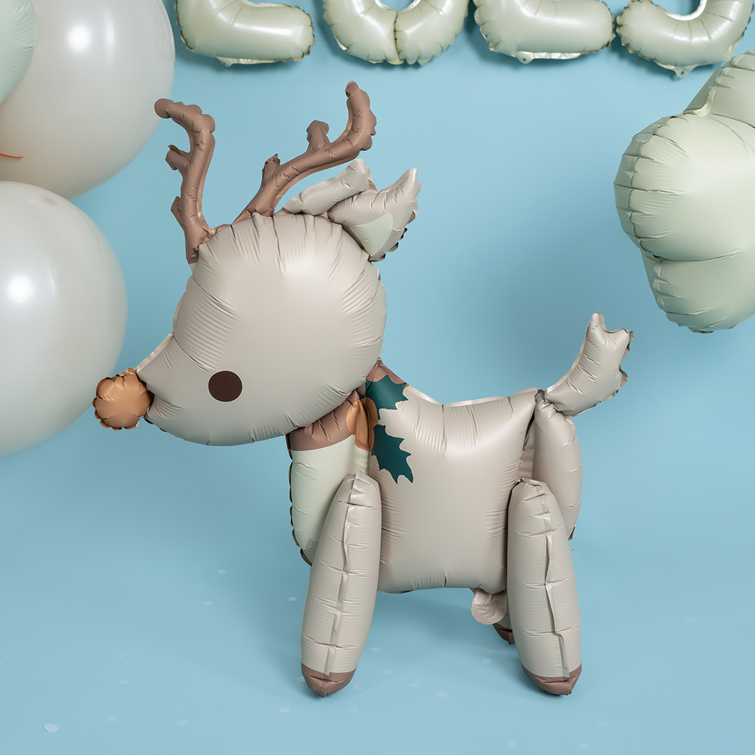 Шар 3D (26''/66 см) Фигура, Новогодний олененок, Сатин, 1 шт. в уп.