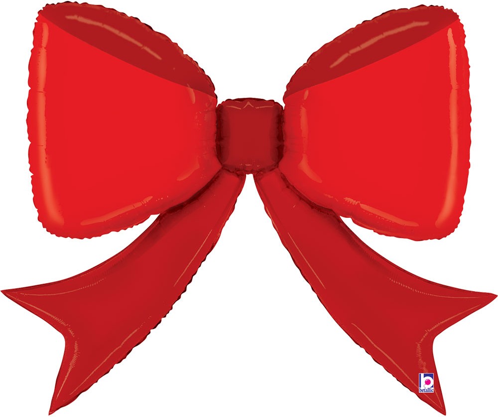 Шар (41''/104 см) Фигура, Бант, Красный, 1 шт. в уп.