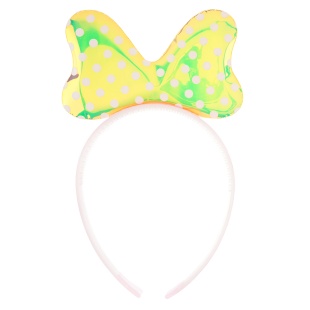 Ободок, Бант в горошек, Золото, 20,1*12,5 см, 1 шт. 