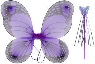 Набор (крылья и волшебная палочка), Фея Бабочка, Фуше, 1 шт. 