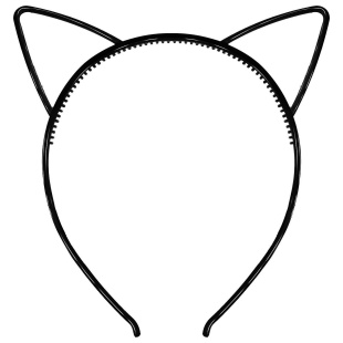 Ободок, Кошачьи ушки, Черный, 1 шт. 