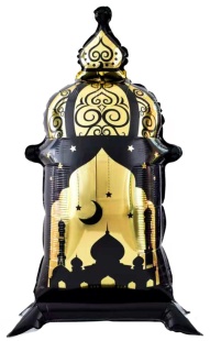 Шар 3D (35''/89 см) Фигура на подставке, Сказки Востока, Лампа, 1 шт. в уп.