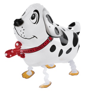 Шар 3D (24''/61 см) Ходячая Фигура, Собака Далматинец, Белый, 1 шт. в уп.