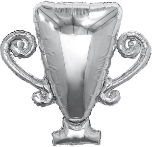 Шар (36''/91 см) Фигура, Кубок Чемпиона, Серебро, 1 шт. в уп.
