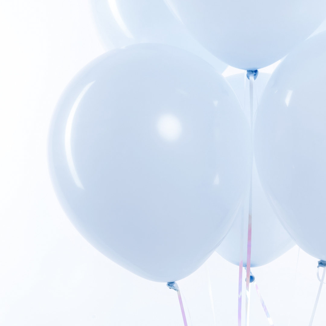 Шар (12''/30 см), Воздушно-голубой, макарунс, 100 шт.