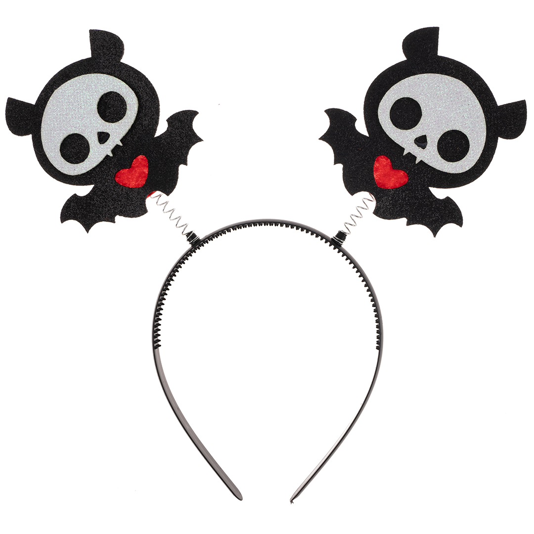 Ободок, Летучие мыши, Черный/Белый/Красный, 1 шт. 