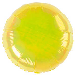 Шар (18''/46 см) Круг, (надув воздухом), Желтый, Хамелеон, 1 шт. в уп.