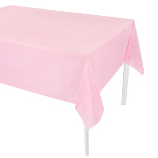 Скатерть одноразовая, Мастхэв, Светло-розовый, 137*274 см, 1 шт.