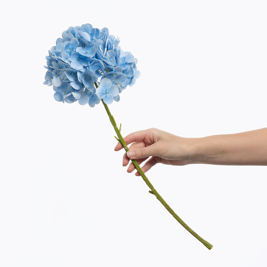 Гортензия, искусственная, Голубой, 52 см, 1 шт. 